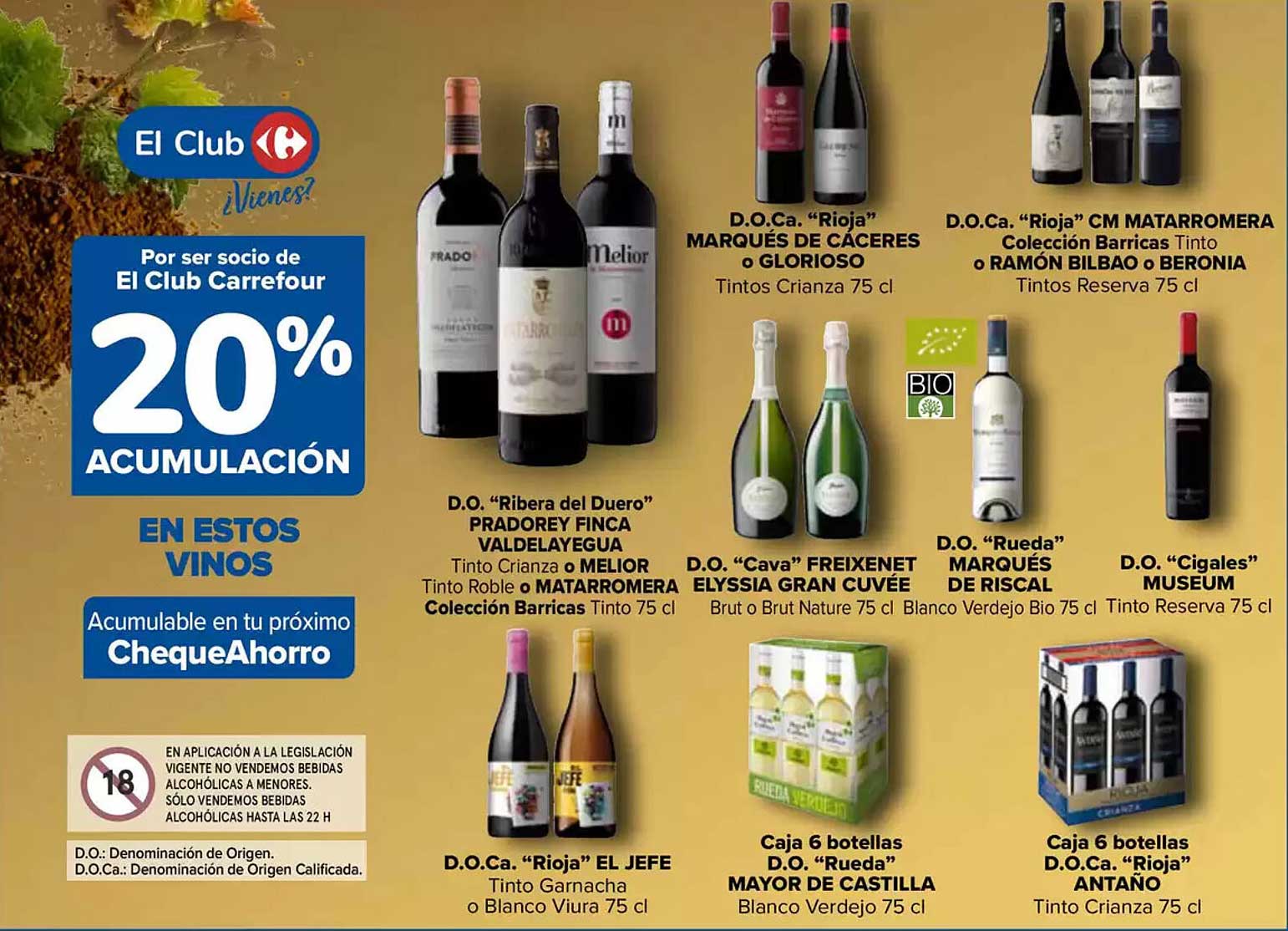 20% ACUMULACIÓN EN ESTOS VINOS