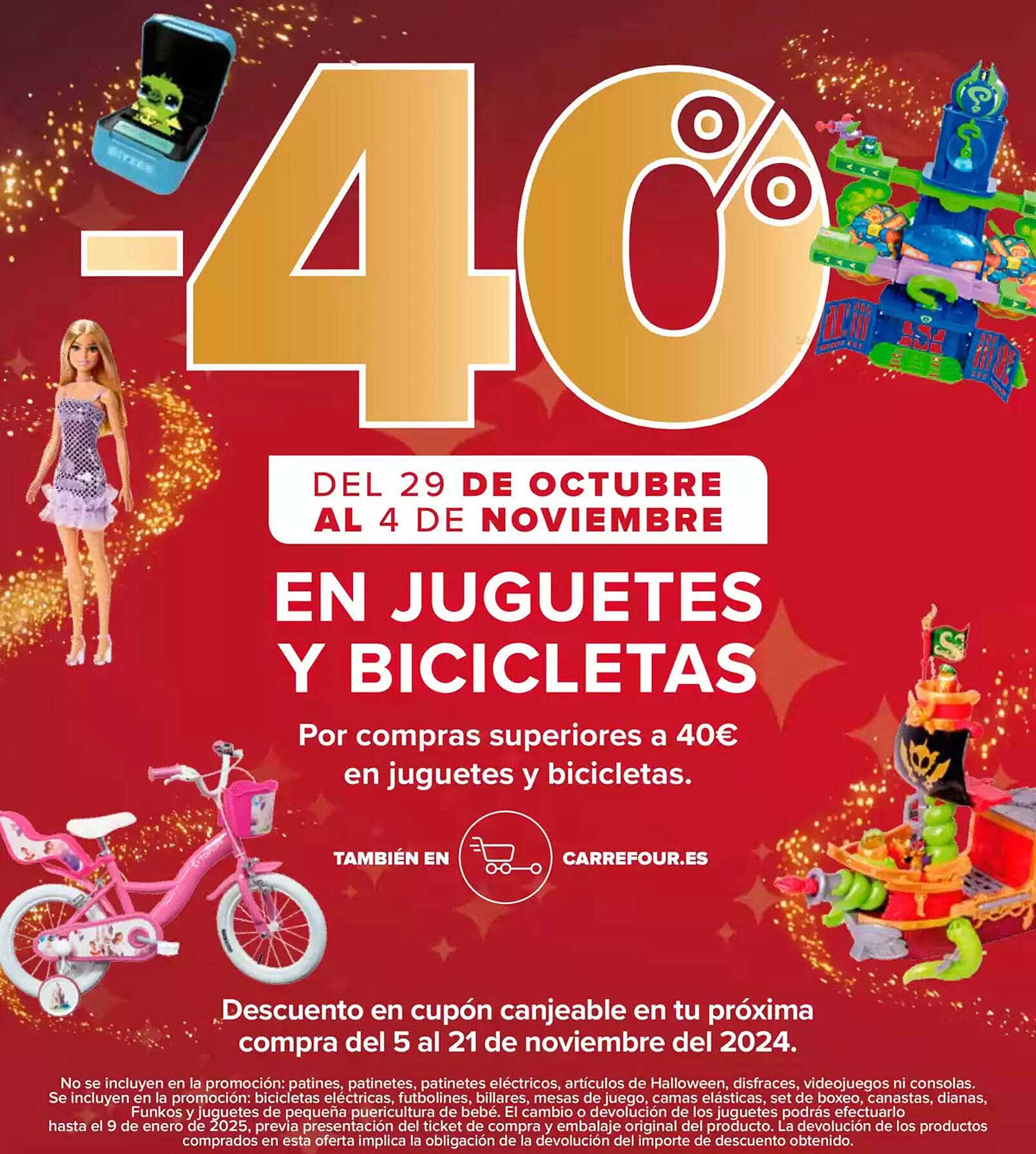 -40% EN JUGUETES Y BICICLETAS