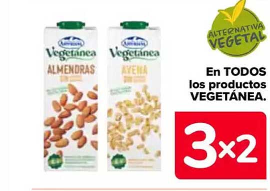 Alternativa Vegetal  
Almendras  
Avena  
3x2  