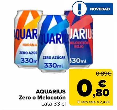 AQUARIUS Zero o Melocotón