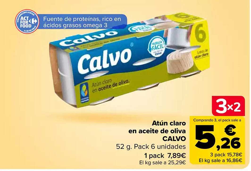 Atún claro en aceite de oliva CALVO