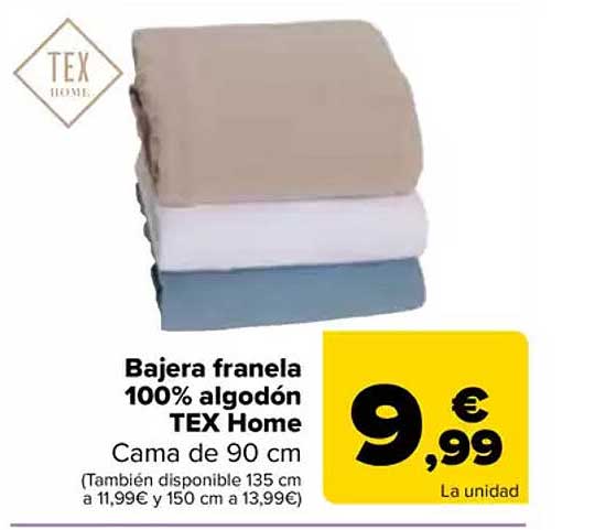 Bajera franela 100% algodón TEX Home