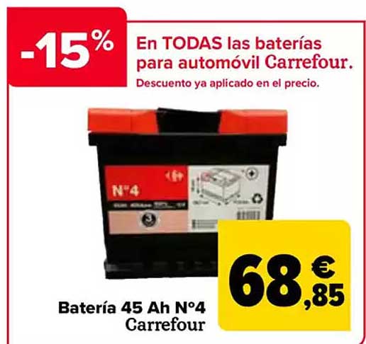 Batería 45 Ah N°4 Carrefour