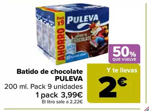 Batido de chocolate PULEVA