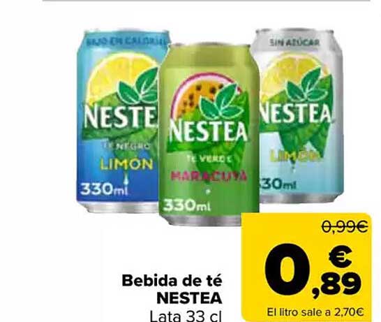 Bebida de té NESTEA Lata 33 cl