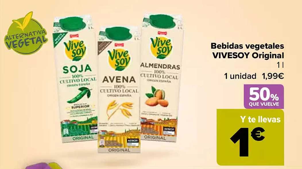 Bebidas vegetales VIVESOY Original