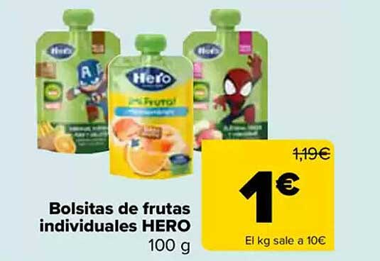 Bolsitas de frutas individuales HERO