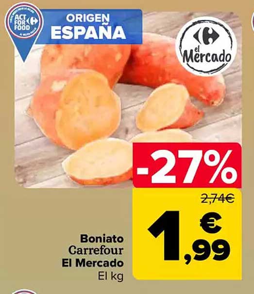 Boniato Carrefour El Mercado