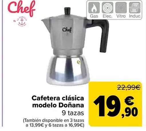 Cafetera clásica modelo Doñana 9 tazas