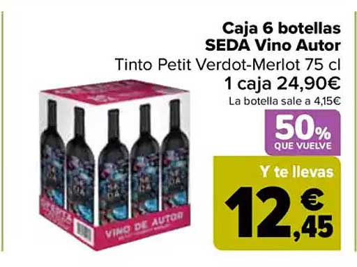 Caja 6 botellas SEDA Vino Autor