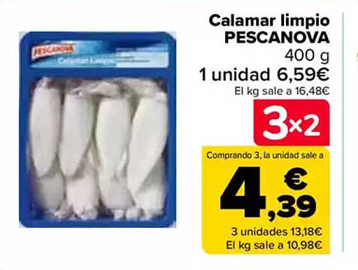 Calamar limpio PESCANOVA