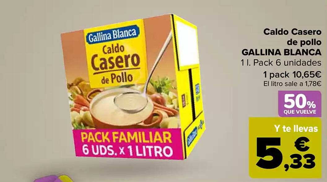 Caldo Casero de Pollo GALLINA BLANCA