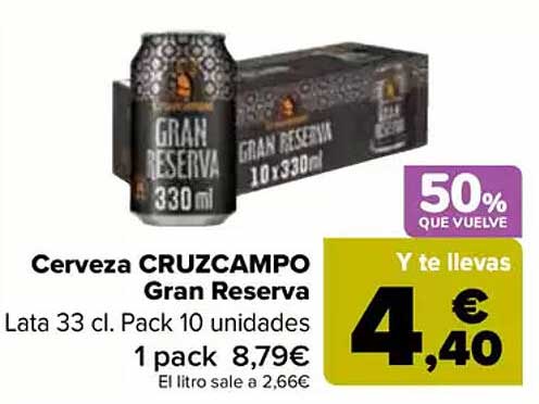 Cerveza CRUZCAMPO Gran Reserva