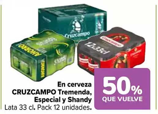 CRUZCAMPO Tremenda, Especial y Shandy