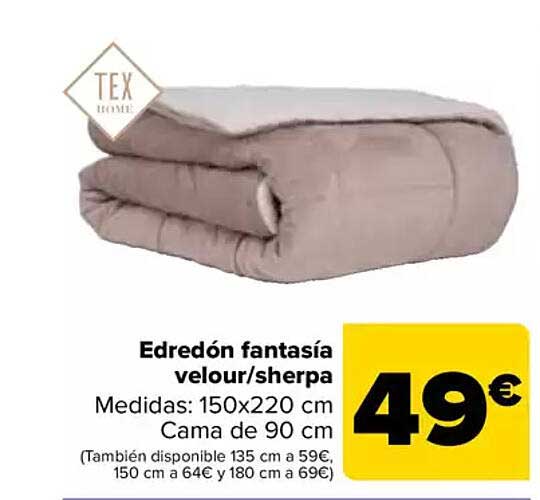 Edredón fantasía velour/sherpa