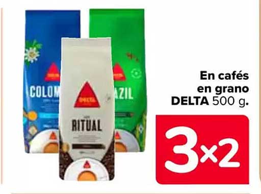 En cafés en grano DELTA 500 g.