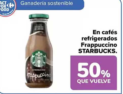 En cafés refrigerados Frappuccino STARBUCKS.