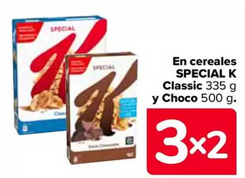 En cereales SPECIAL K Classic y Choco