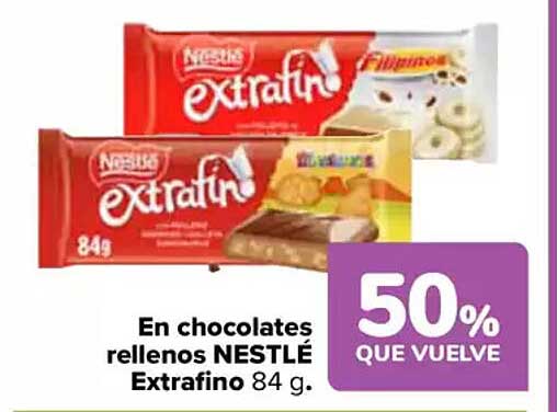 En chocolates rellenos NESTLÉ Extrafino 84 g.