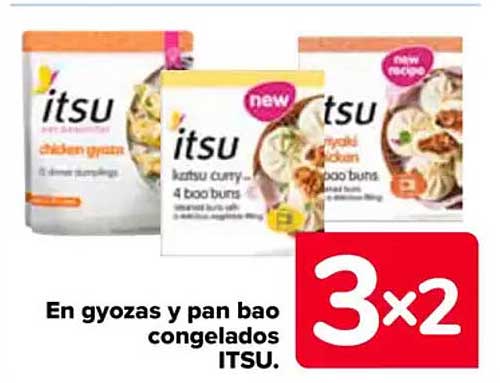 En gyozas y pan bao congelados ITSU.