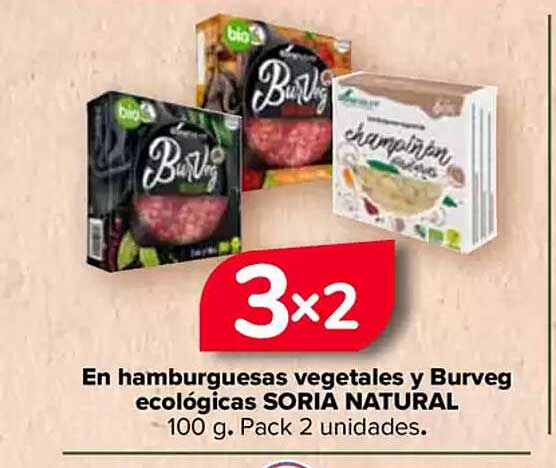 En hamburguesas vegetales y Burveg ecológicas SORIA NATURAL