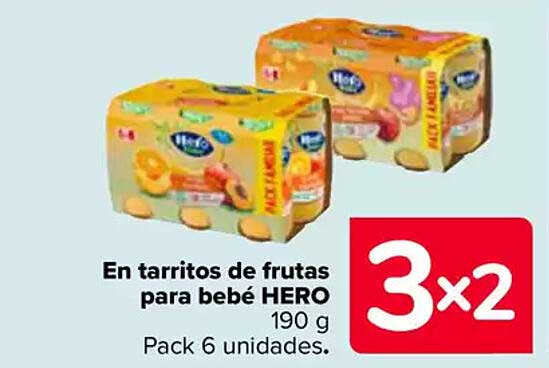 En tarritos de frutas para bebé HERO