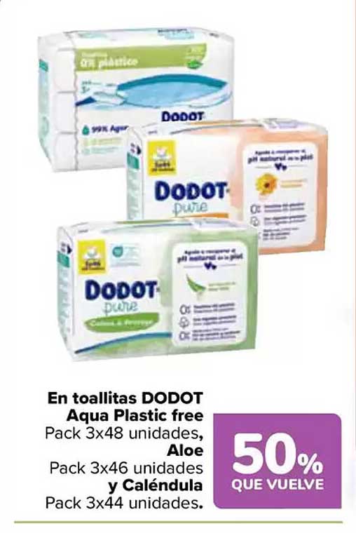 En toallitas DODOT Aqua Plastic free