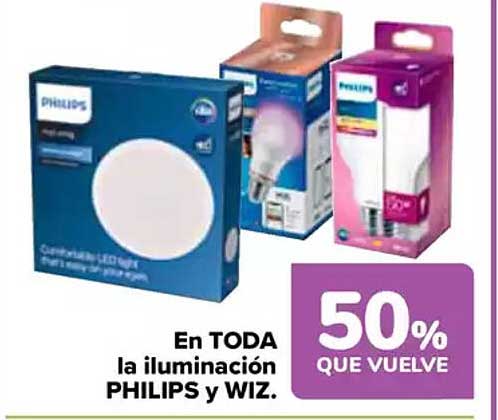 En TODA la iluminación PHILIPS y WIZ.