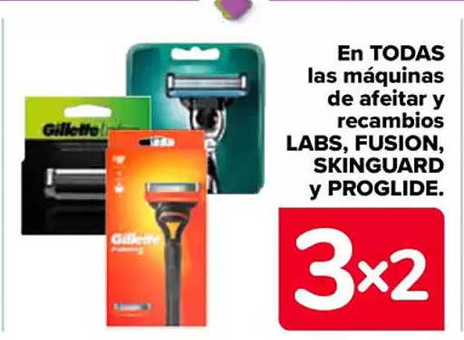 En TODAS las máquinas de afeitar y recambios LABS, FUSION, SKINGUARD y PROGLIDE.