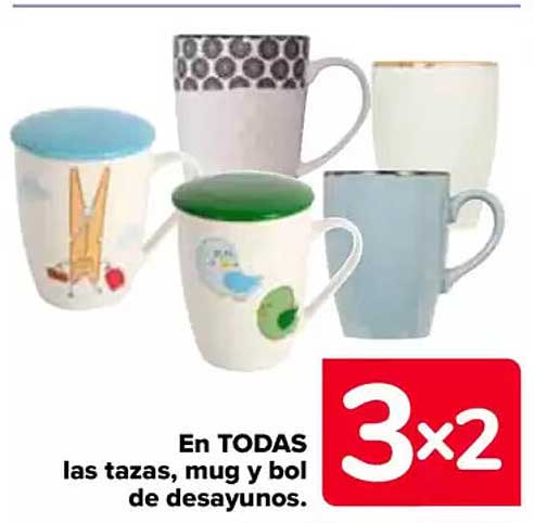 En TODAS las tazas, mug y bol de desayunos