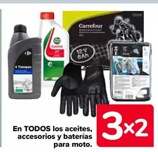 En TODOS los aceites, accesorios y baterías para moto.