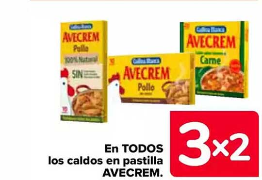 En TODOS los caldos en pastilla AVECREM.