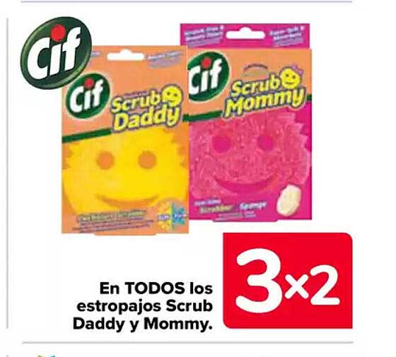 En TODOS los estropajos Scrub Daddy y Mommy.