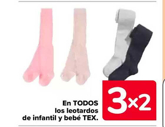 En TODOS los leotardos de infantil y bebé TEX.