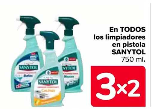 En TODOS los limpiadores en pistola SANYTOL