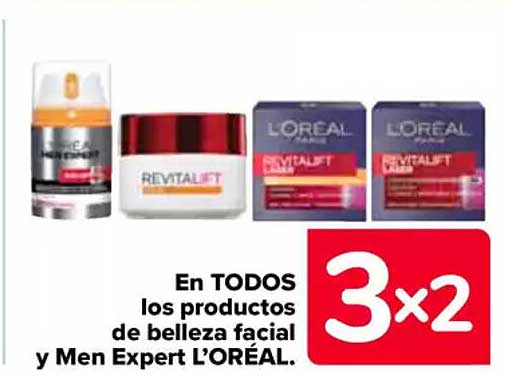 En TODOS los productos de belleza facial y Men Expert L'ORÉAL.