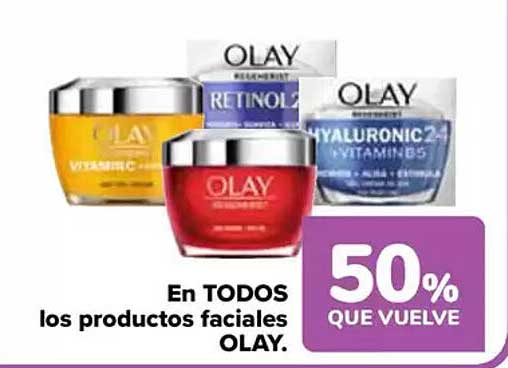 En TODOS los productos faciales OLAY.