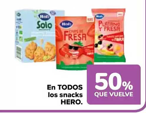 En TODOS los snacks HERO.