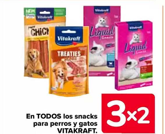 En TODOS los snacks para perros y gatos VITAKRAFT.