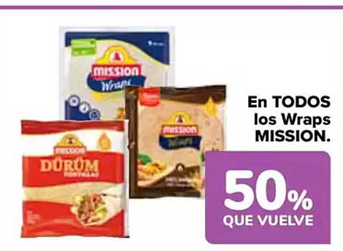 En TODOS los Wraps MISSION.