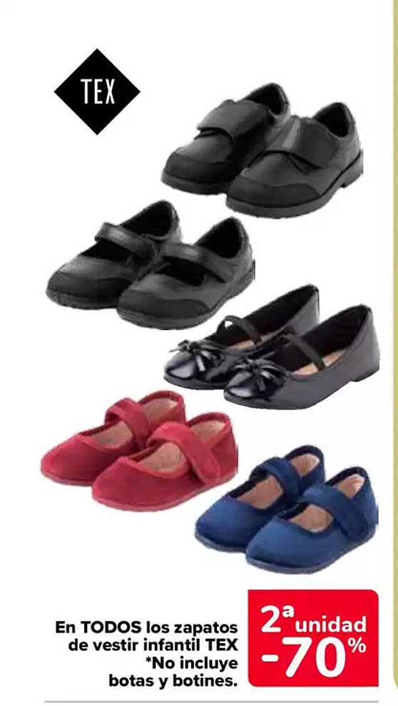 En TODOS los zapatos de vestir infantil TEX