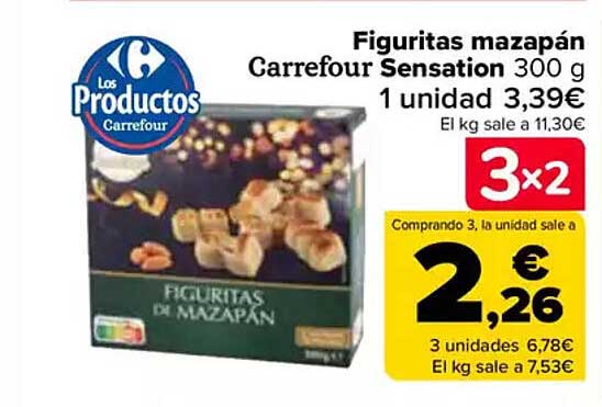 Figuritas de mazapán Carrefour Sensation