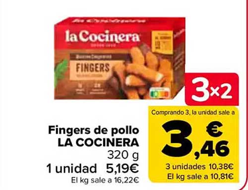 Fingers de pollo LA COCINERA