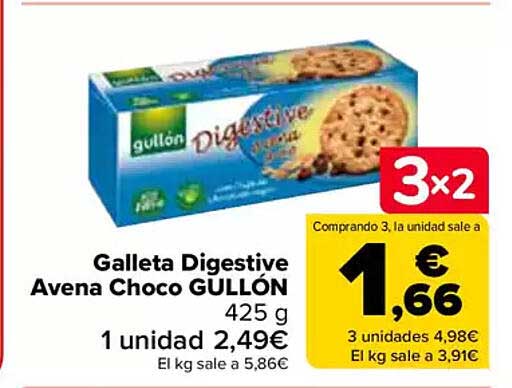 Galleta Digestive Avena Choco GULLÓN