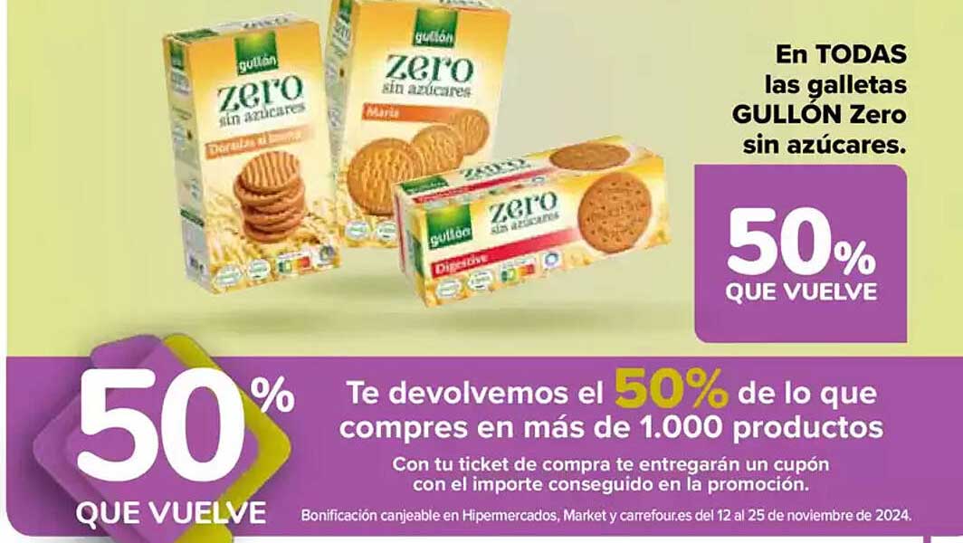 Galletas GULLÓN Zero sin azúcares