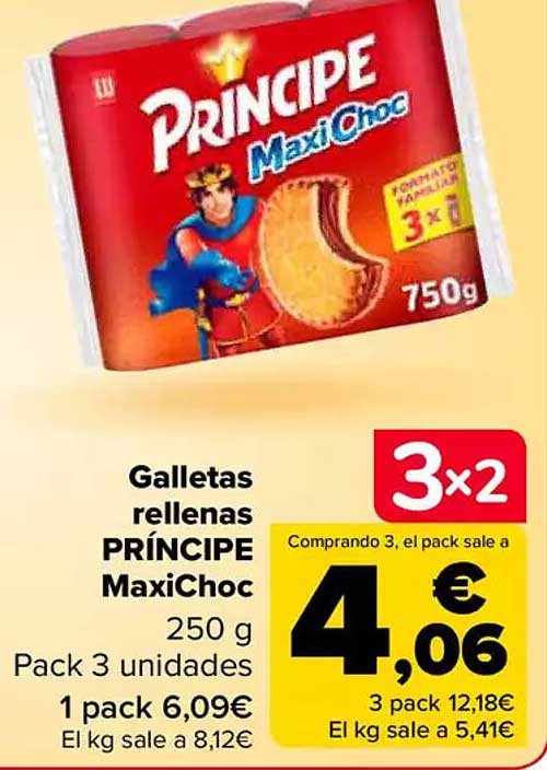 Galletas rellenas PRÍNCIPE MaxiChoc