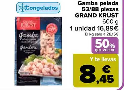 Gamba pelada 53/88 piezas GRAND KRUST