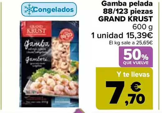 Gamba pelada 88/123 piezas GRAND KRUST