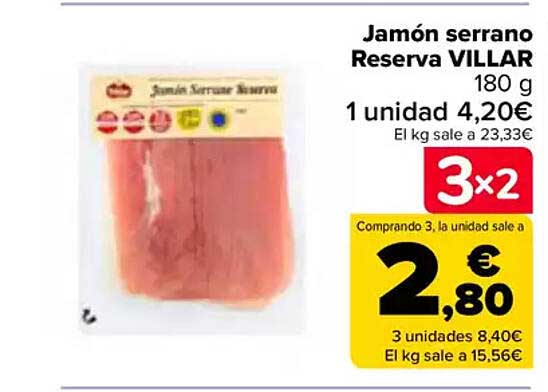 Jamón serrano Reserva VILLAR