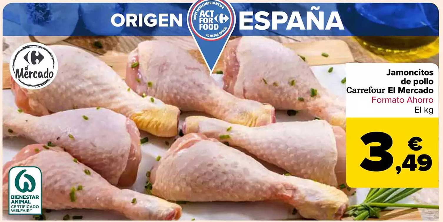 Jamoncitos de pollo Carrefour El Mercado